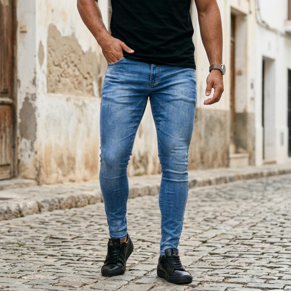Marvis Mode - Mimin | Eng Anliegende Gewaschene Hose Herren