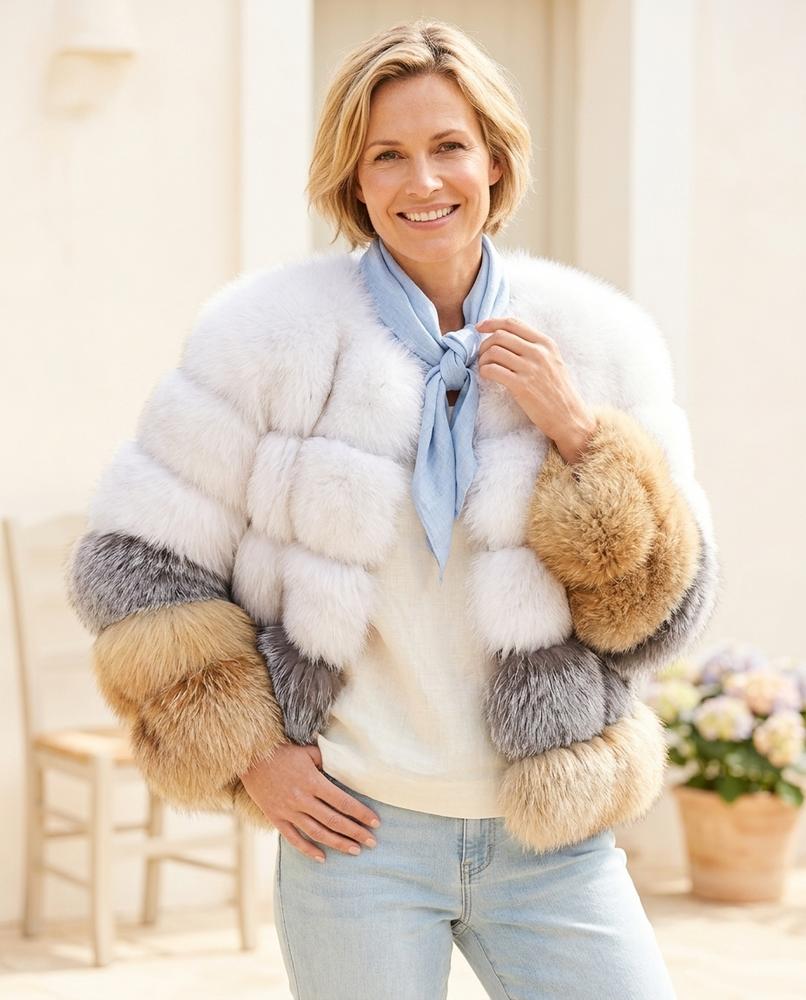 Marvis Mode - Yovar | Mehrfarbig Gefüttert Jacke Damen