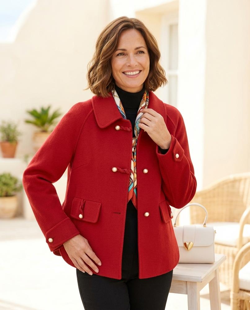 Marvis Mode - Tinav | Geflochtene Kurzgeschnittene Jacke Damen