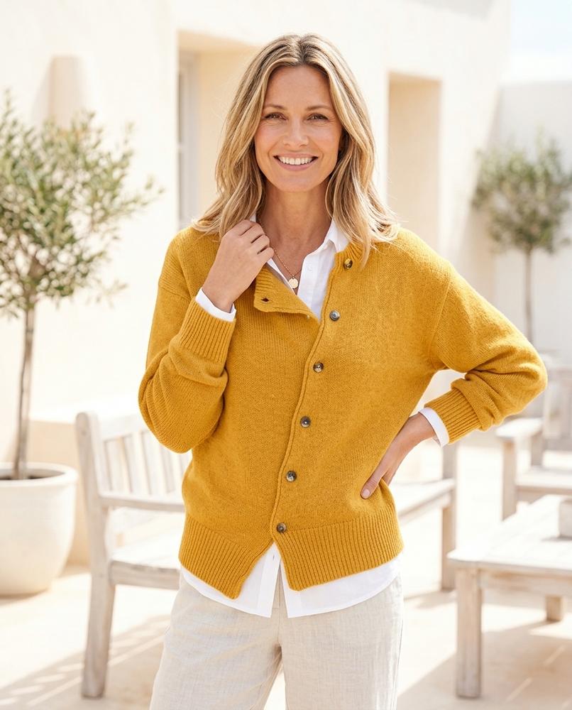 Marvis Mode - Semor | Asymmetrisch Gestrickt Cardigan Damen