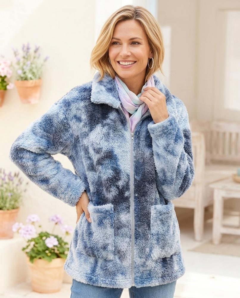 Marvis Mode - Arlor | Plüschig Marmoriert Jacke Damen
