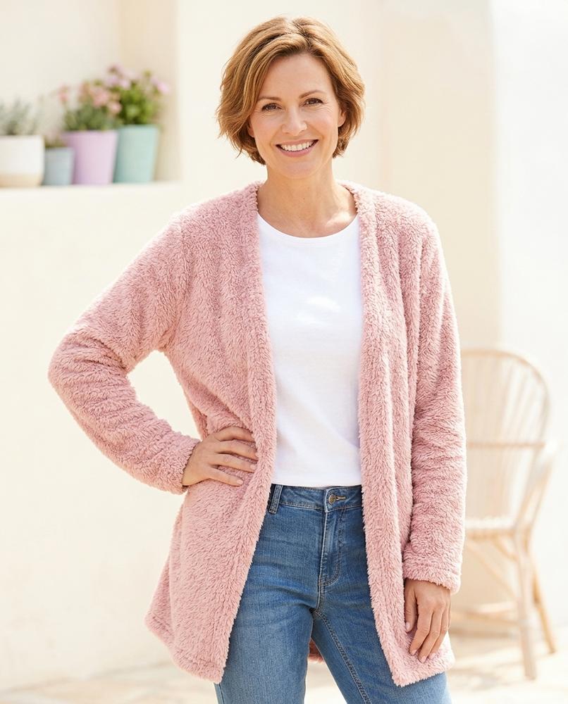 Marvis Mode - Lamer | Plüschig Offen Cardigan Damen