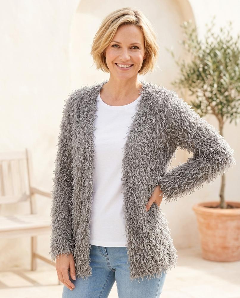 Marvis Mode - Zanal | Strukturiert Verschlusslos Cardigan Damen