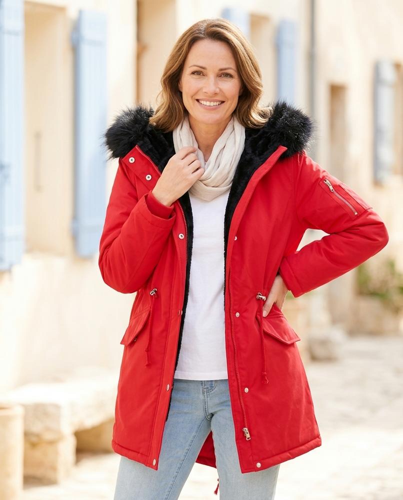 Marvis Mode - Loron | Fleecegefüttert Taillierbar Mantel Damen