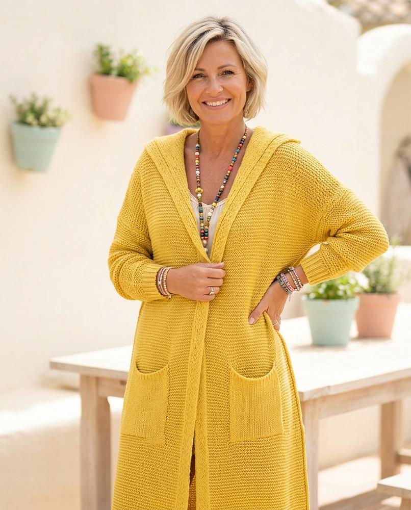 Marvis Mode - Dalan | Langgeschnittener Strick Cardigan Damen