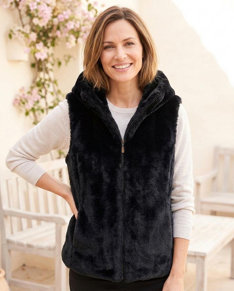 Marvis Mode - Tiser | Plüschig Gefüttert Weste Damen