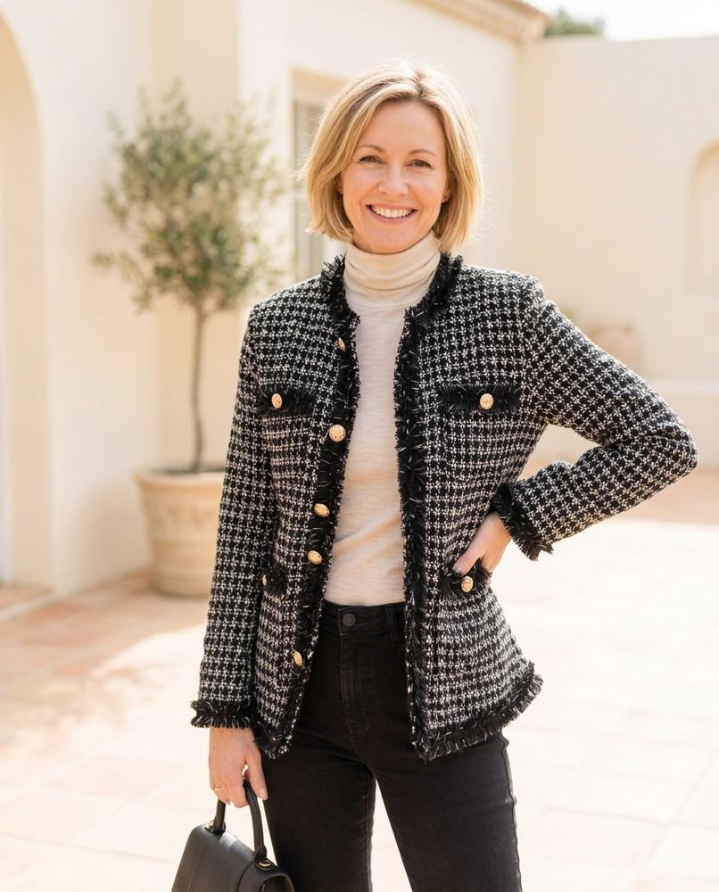 Marvis Mode - Vinur | Strukturiert Gefranst Jacke Damen