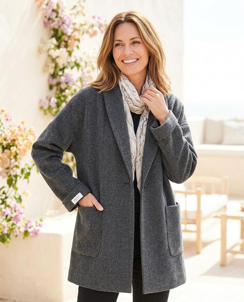 Marvis Mode - Retos | Gegürteter Wollener Mantel Damen