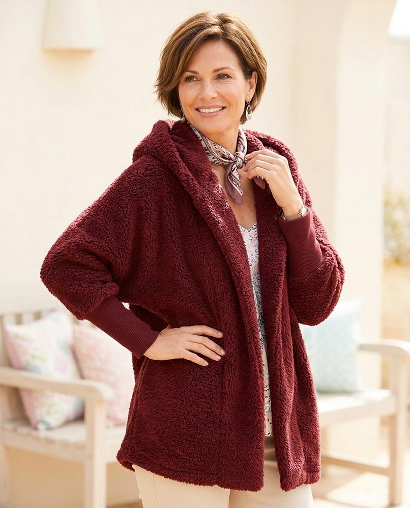 Marvis Mode - Kusel | Verschlusslos Plüschig Cardigan Damen
