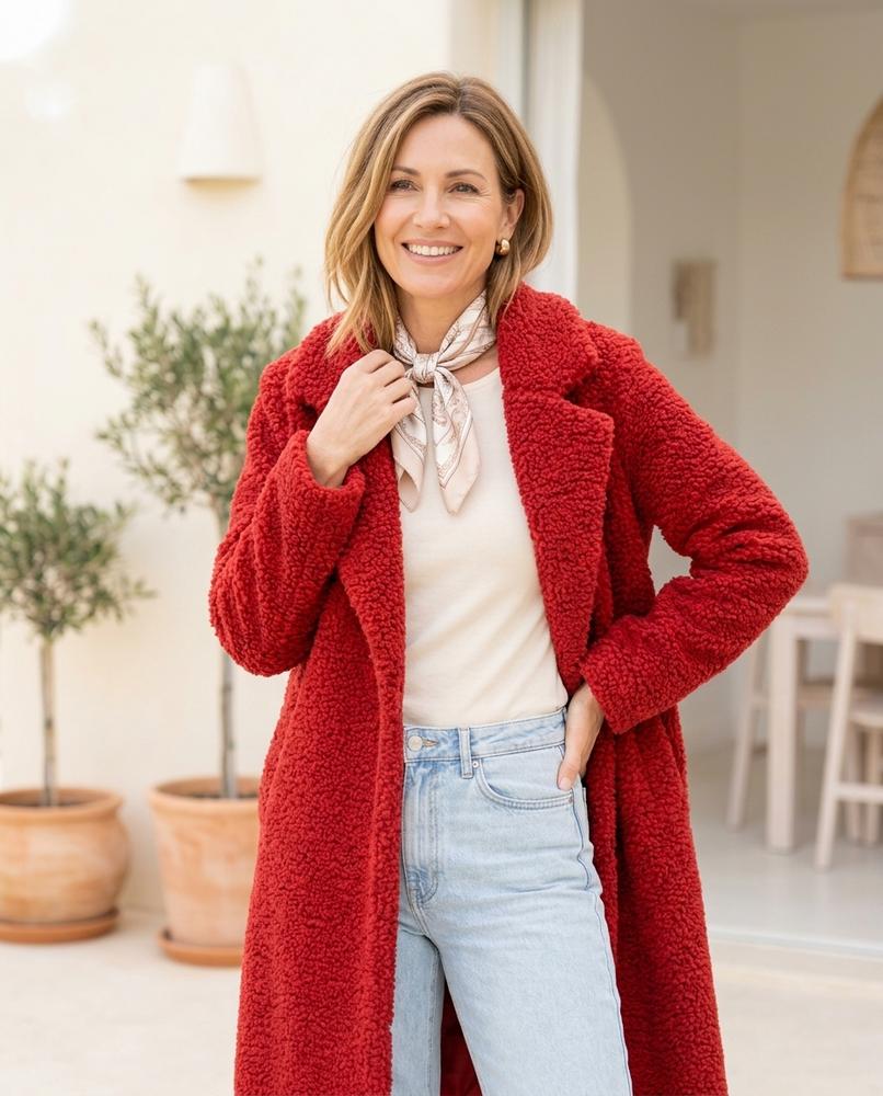 Marvis Mode - Easim | Gefütterter Teddy Mantel Damen