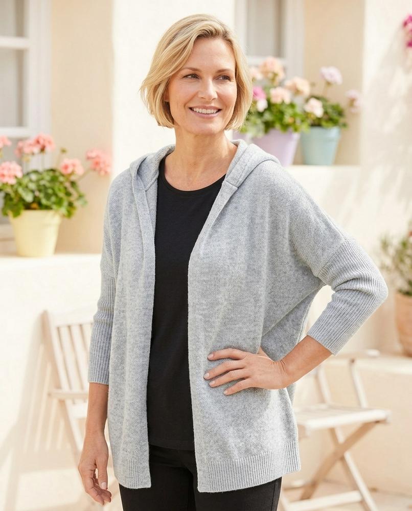 Marvis Mode - Yegik | Strukturierter Offener Cardigan Damen