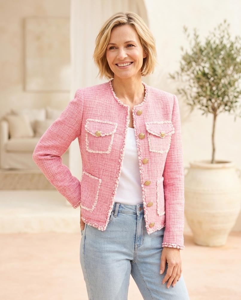 Marvis Mode - Yawod | Strukturiert Tailliert Jacke Damen