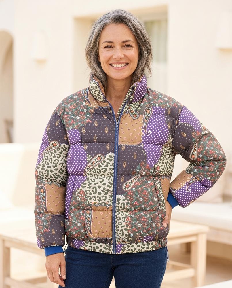 Marvis Mode - Nehas | Gemustert Wattiert Jacke Unisex