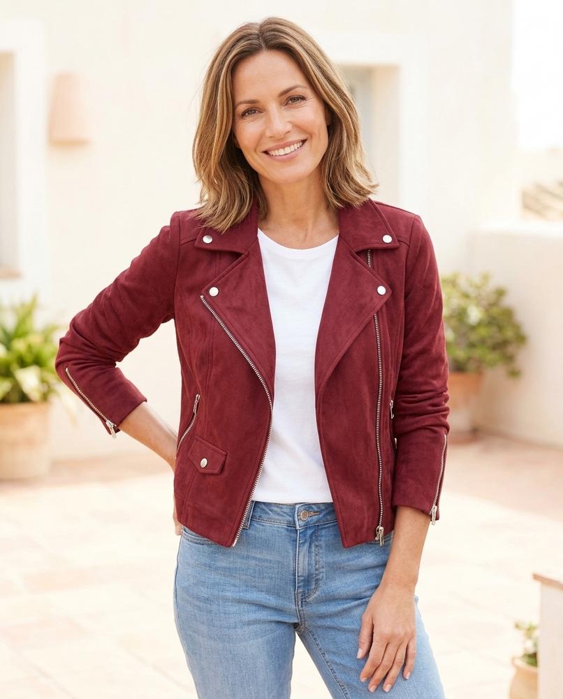 Marvis Mode - Miwuv | Asymmetrisch Tailliert Lederjacke Damen