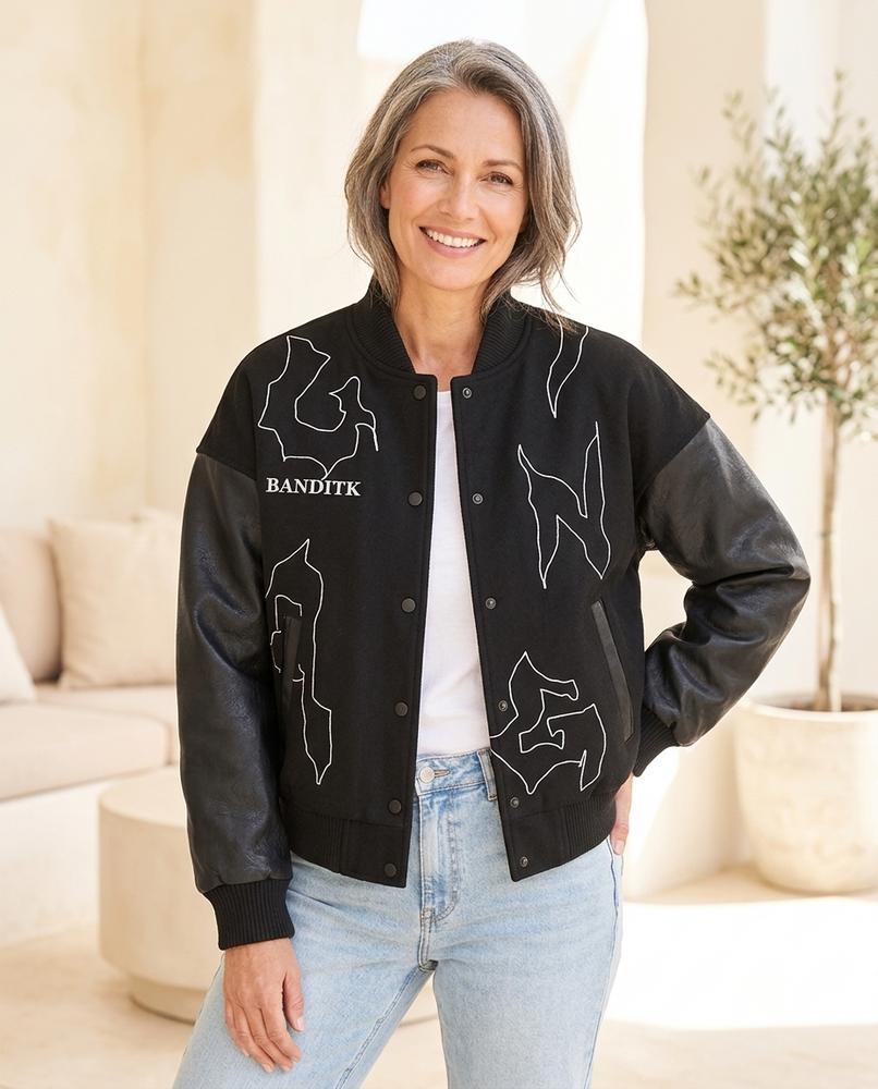 Marvis Mode - Cefos | Bestickte Geknöpfte Jacke Unisex