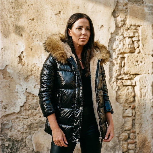 Marvis Mode - Alser | Gefütterte Metallische Jacke Damen