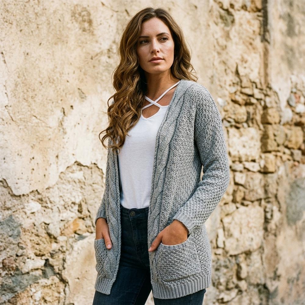 Marvis Mode - Kasol | Grobgestrickter Offener Cardigan Damen