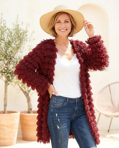Marvis Mode - Arivaa | Gefranster Langer Cardigan Damen