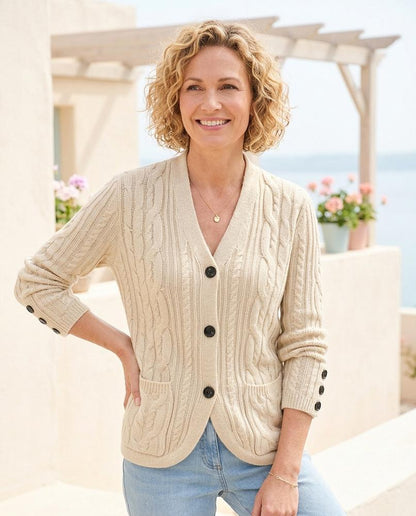 Marvis Mode - Vemin | Strukturierter Geknöpfter Cardigan Damen