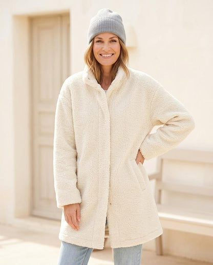 Marvis Mode - Romel | Voluminöser Plüsch Mantel Damen