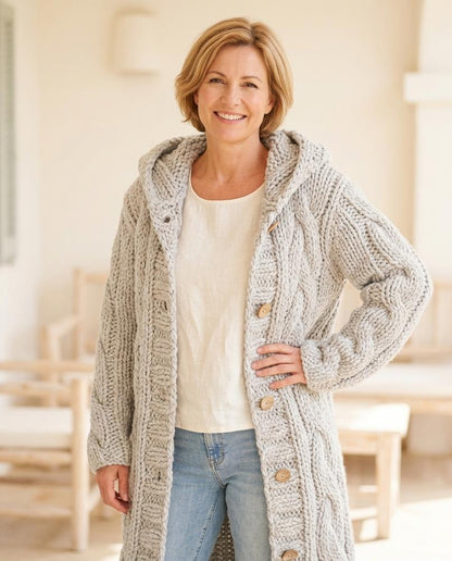 Marvis Mode - Sevin | Grobgestrickter Strick Cardigan Damen