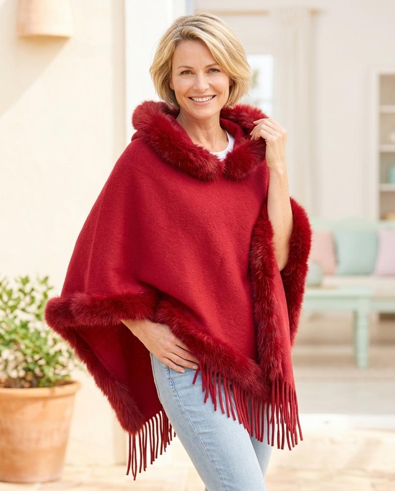 Marvis Mode - Ninal | Fellbesetzt Offen Cardigan Damen