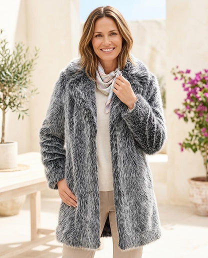 Marvis Mode - Sesel | Fellartig Lang Mantel Damen
