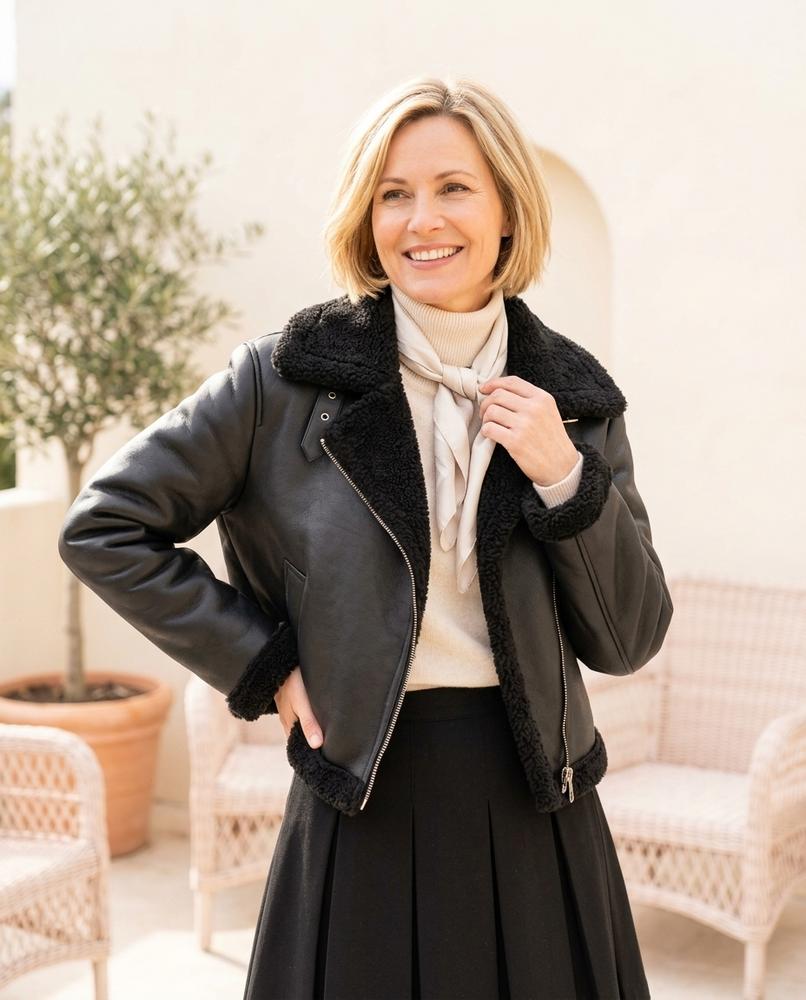 Marvis Mode - Keser | Gefütterte Geknöpfte Jacke Damen