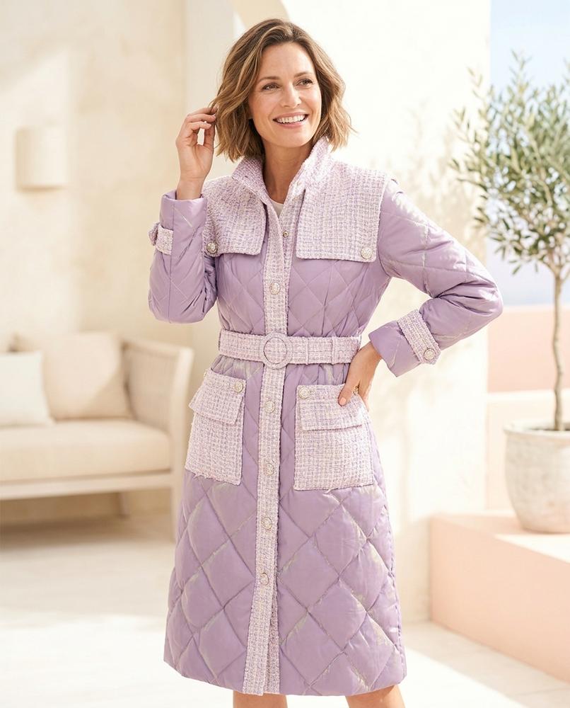 Marvis Mode - Nelev | Gesteppter Taillierter Mantel Damen