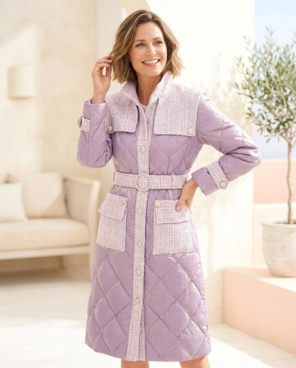 Marvis Mode - Nelev | Gesteppter Taillierter Mantel Damen