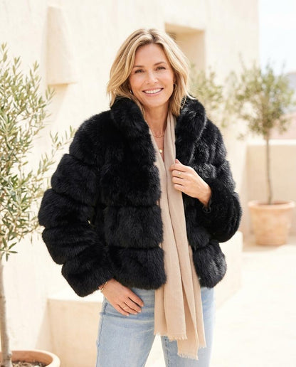 Marvis Mode - Alser | Gestreift Gefüttert Jacke Damen