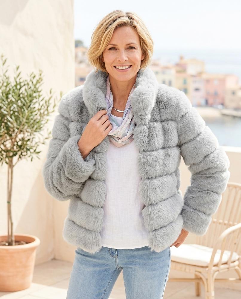 Marvis Mode - Alser | Gestreift Gefüttert Jacke Damen