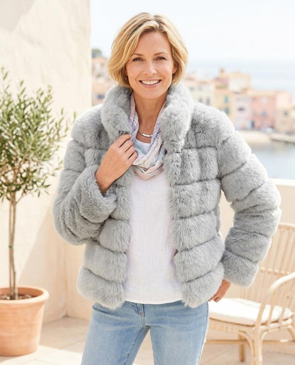 Marvis Mode - Alser | Gestreift Gefüttert Jacke Damen