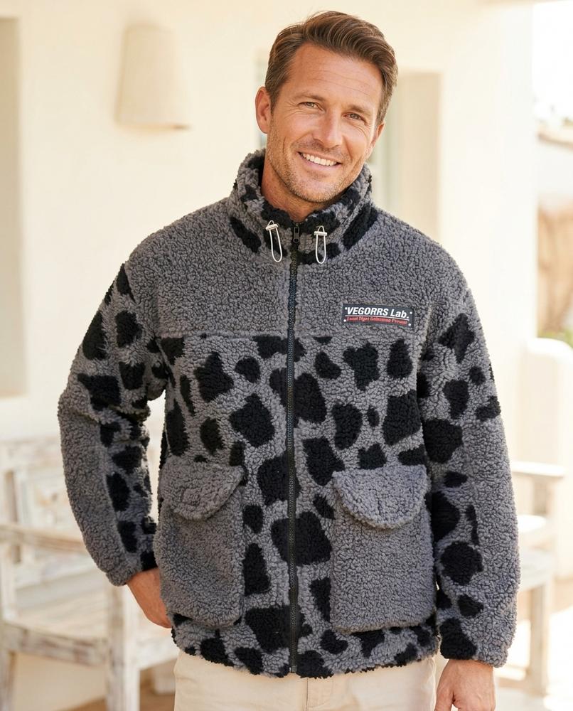 Marvis Mode - Elsel | Gemusterte Strukturierte Jacke Unisex