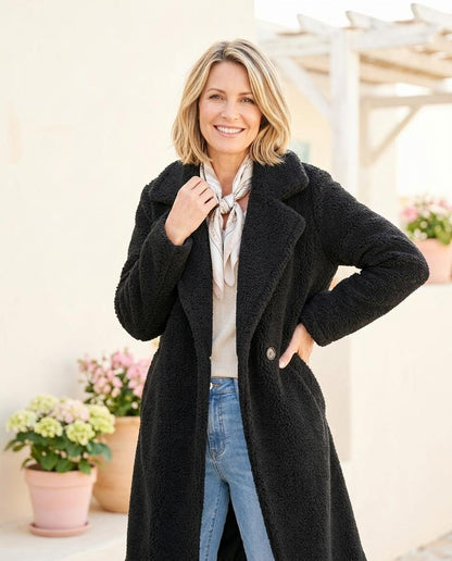 Marvis Mode - Riron | Strukturiert Lang Mantel Damen