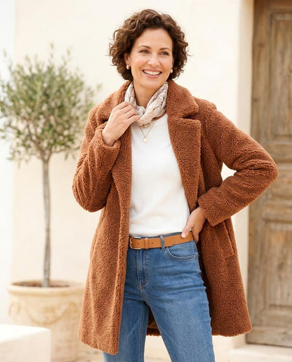 Marvis Mode - Riron | Strukturiert Lang Mantel Damen