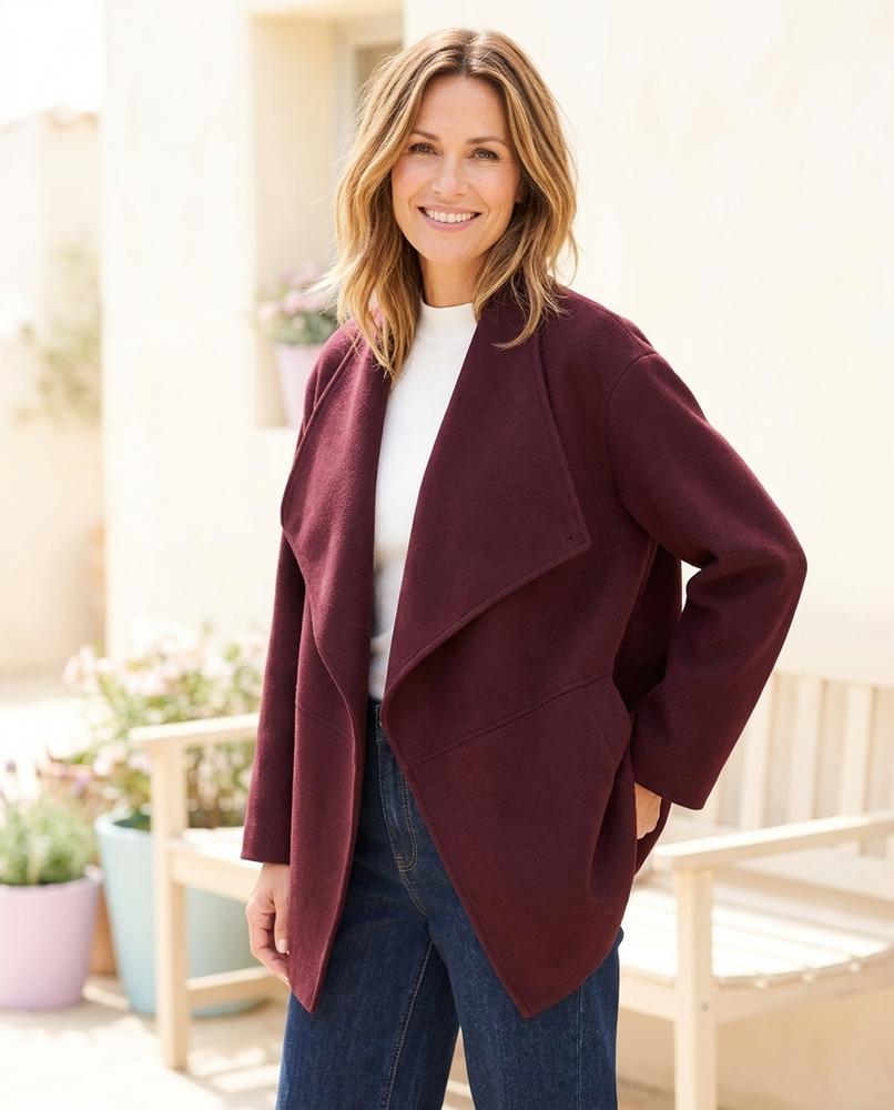 Marvis Mode - Lomor | Asymmetrisch Strukturiert Mantel Damen
