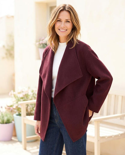 Marvis Mode - Lomor | Asymmetrisch Strukturiert Mantel Damen