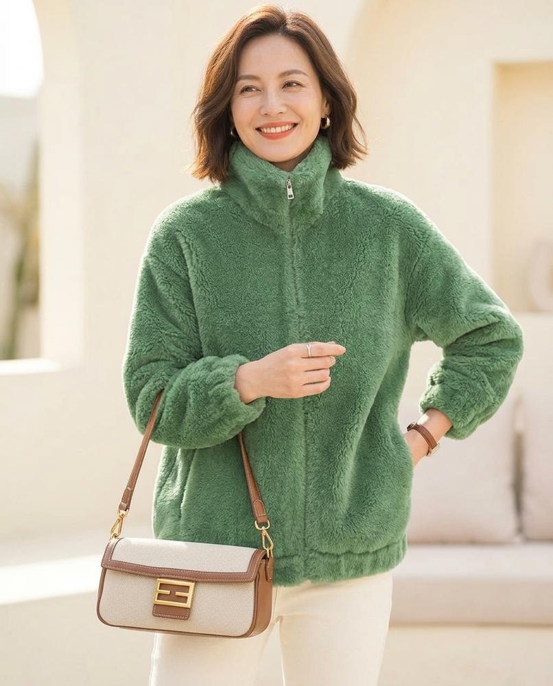 Marvis Mode - Salan | Flauschige Fleece Jacke Damen