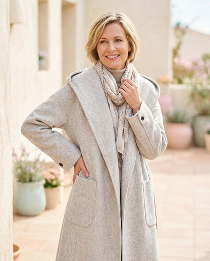 Marvis Mode - Nelar | Langer Woll Mantel Damen