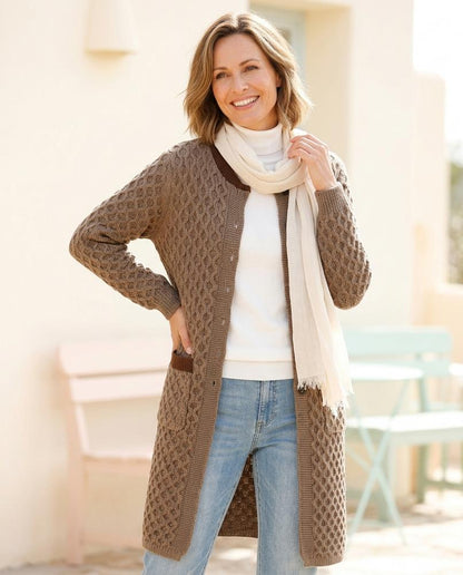 Marvis Mode - Dasan | Strukturiert Lang Cardigan Damen