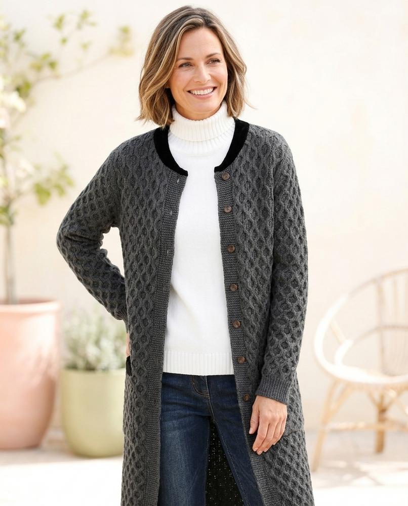 Marvis Mode - Dasan | Strukturiert Lang Cardigan Damen
