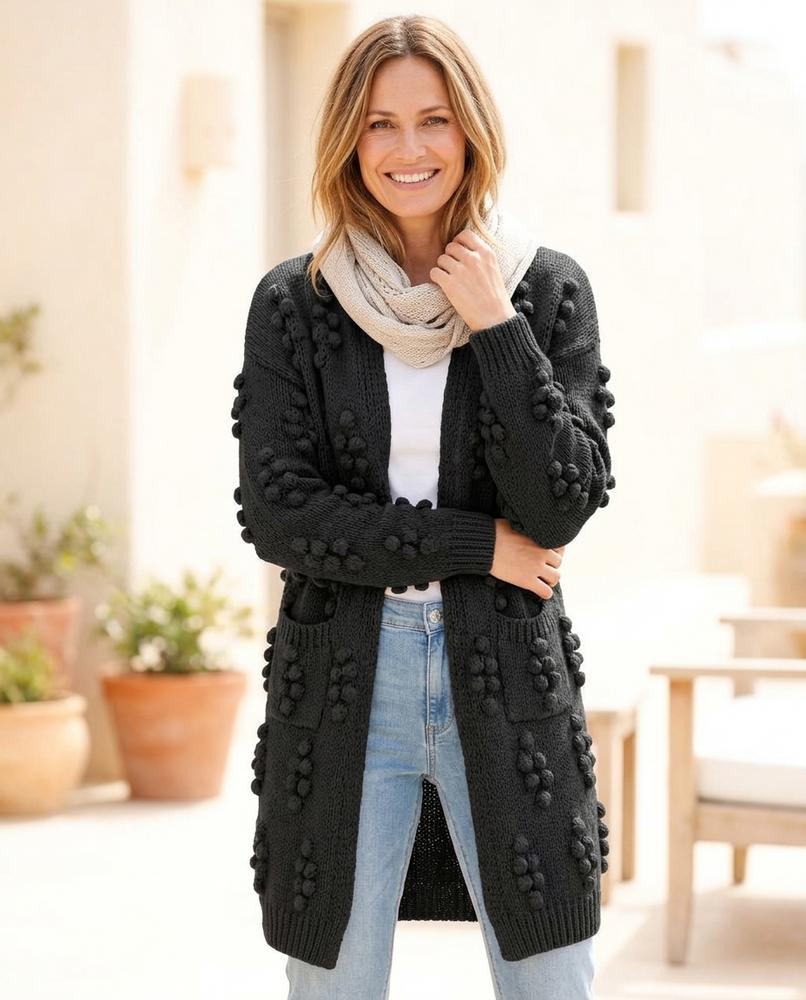 Marvis Mode - Rilan | Strukturiert Verschlusslos Cardigan Damen