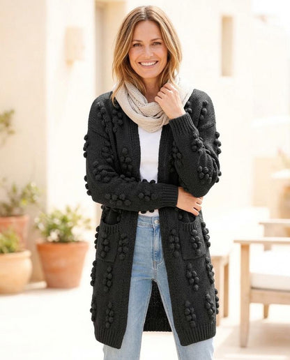 Marvis Mode - Rilan | Strukturiert Verschlusslos Cardigan Damen