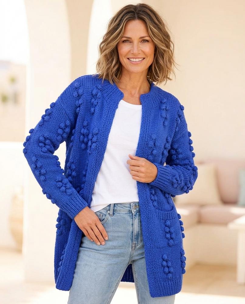 Marvis Mode - Rilan | Strukturiert Verschlusslos Cardigan Damen