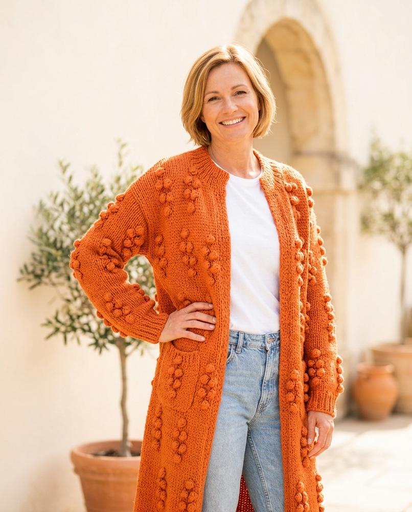 Marvis Mode - Rilan | Strukturiert Verschlusslos Cardigan Damen