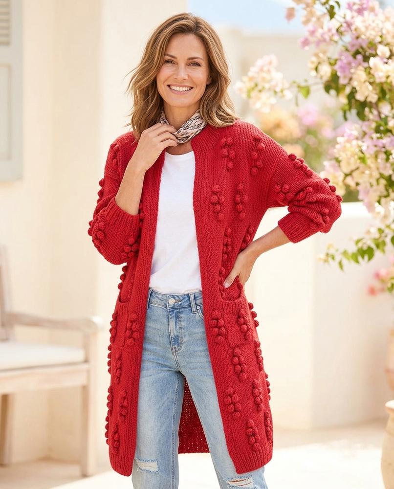 Marvis Mode - Rilan | Strukturiert Verschlusslos Cardigan Damen
