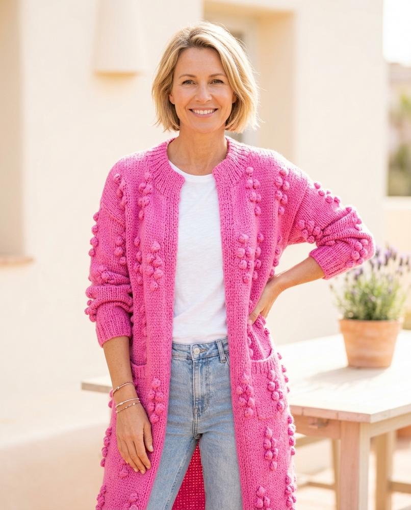 Marvis Mode - Rilan | Strukturiert Verschlusslos Cardigan Damen
