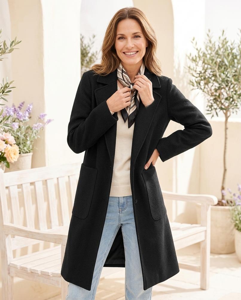Marvis Mode - Arlen | Strukturiert Knopflos Mantel Unisex