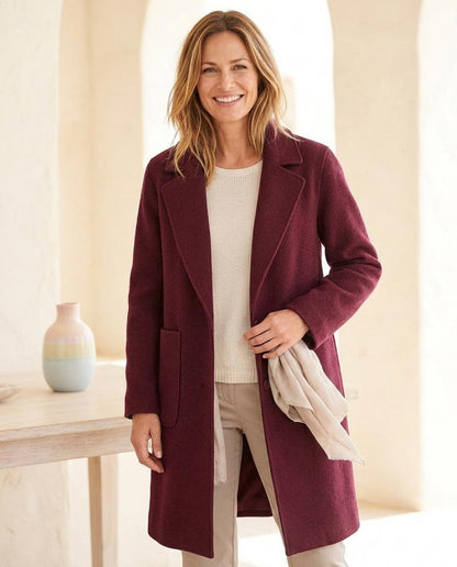 Marvis Mode - Arlen | Strukturiert Knopflos Mantel Unisex